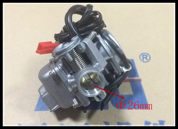 26 мм 150cc GY6 Sunl 150 Карбюратор Carb 4 Тактный Китайский Мопедов Мопед 157 - Цвет: Серый