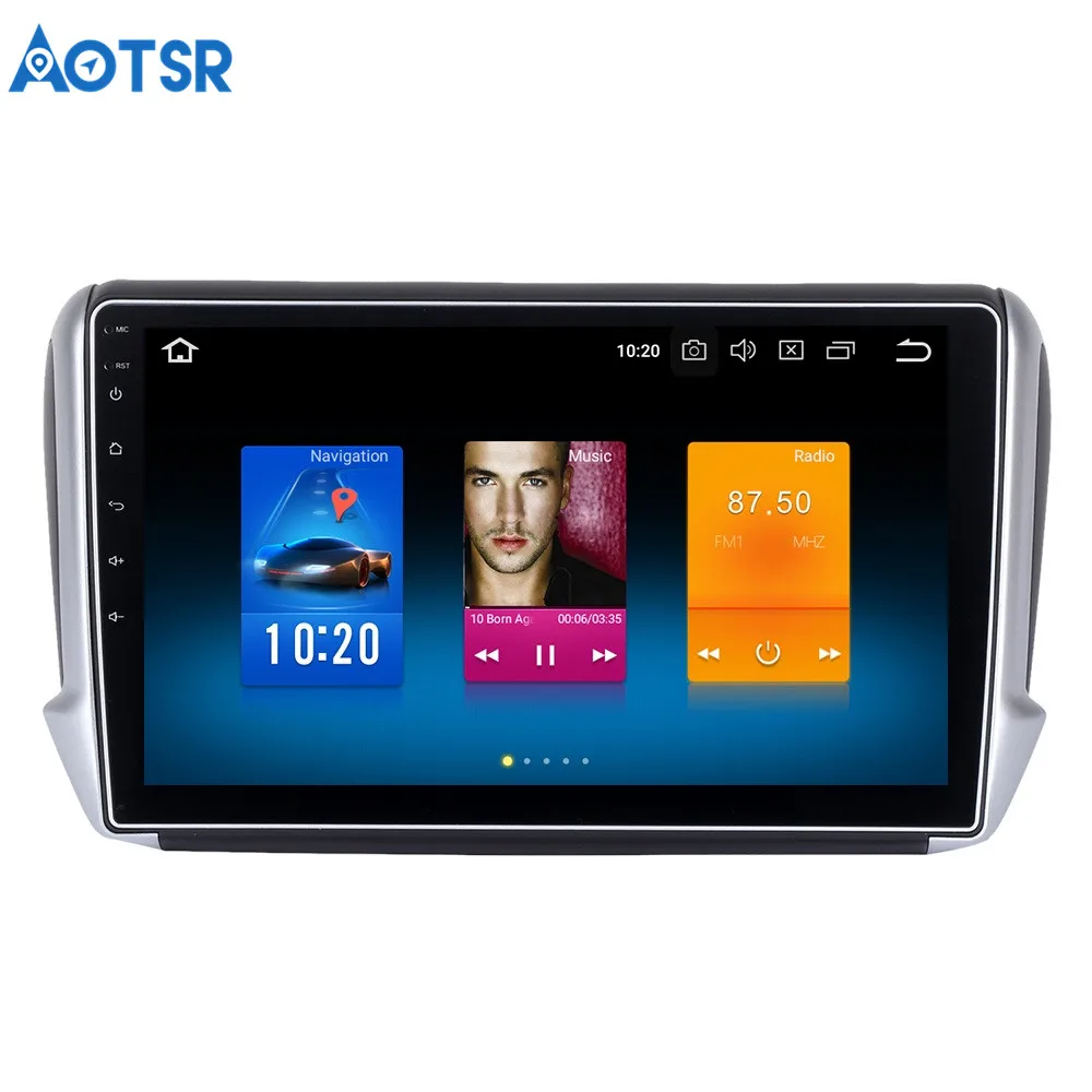 10 2 &quotAndroid 8 0 Автомобильный GPS плеер для Peugeot 208 2008 2012 2016 с авто радио мультимедиа NAVI