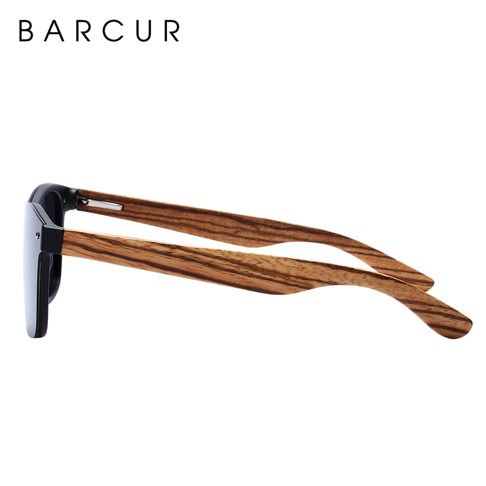 BARCUR Роскошные Винтаж козырек от солнца Для мужчин деревянные очки UV400 защиты модные квадратные солнцезащитные очки Для женщин