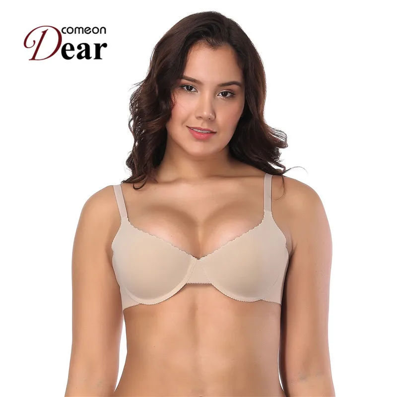 Comeondear Bras For Women Gather Adjustable Silicon Bra Push Up Big Size Seamless Brassiere