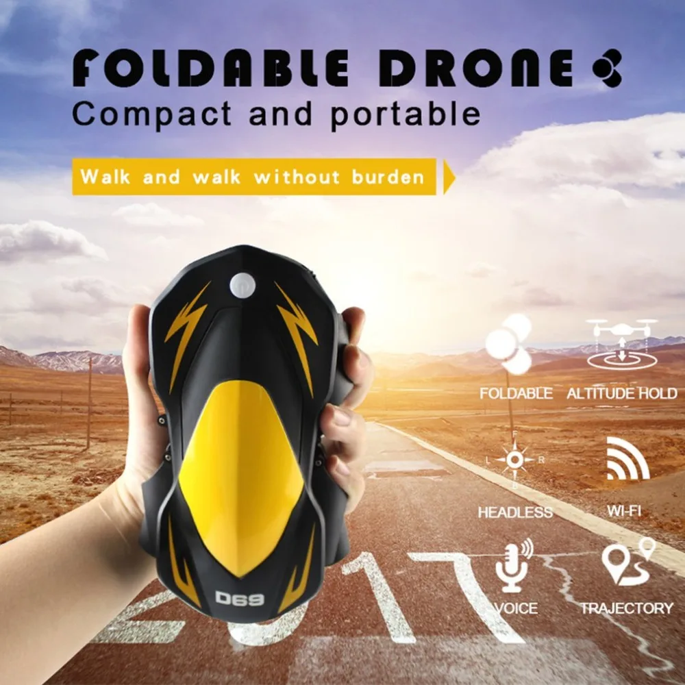 D69, беспилотные летательные аппараты с Камера 3.0MP 2,4 ГГц RC Управление Wi-Fi FPV Holding квота складной гравитацией Управление фиксированная высота Квадрокоптер с дистанционным управлением «камень, ножницы, бумага»