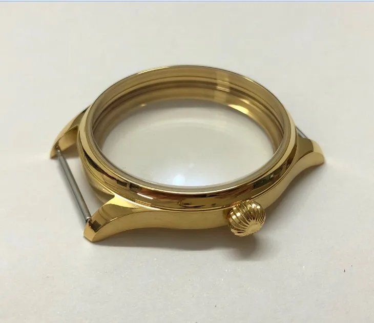 44mm High quality 316L Stainless steel Plating 18K gold watch cases fit