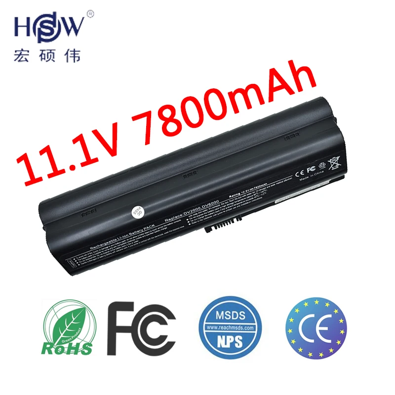 

7800mAH laptop battery for HP Pavilion DV2000 DV2100 DV2200 DV2700 DV2800 DV2900 DV6000 DV6300 DV6700 HSTNN-DB42 HSTNN-LB42