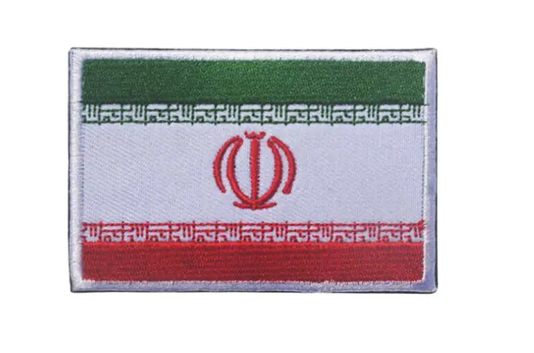 

Embroidered Iran flag patch military Armband hook back morale tactical patches molle BIKER for Hat jacket cap custom