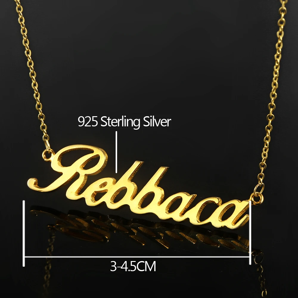 L11 Personalized Custom Name Necklace for Woman Customized Cursive Nameplate Pendant Necklace Handmade Birthday Gift Wholesale 925 SILVER