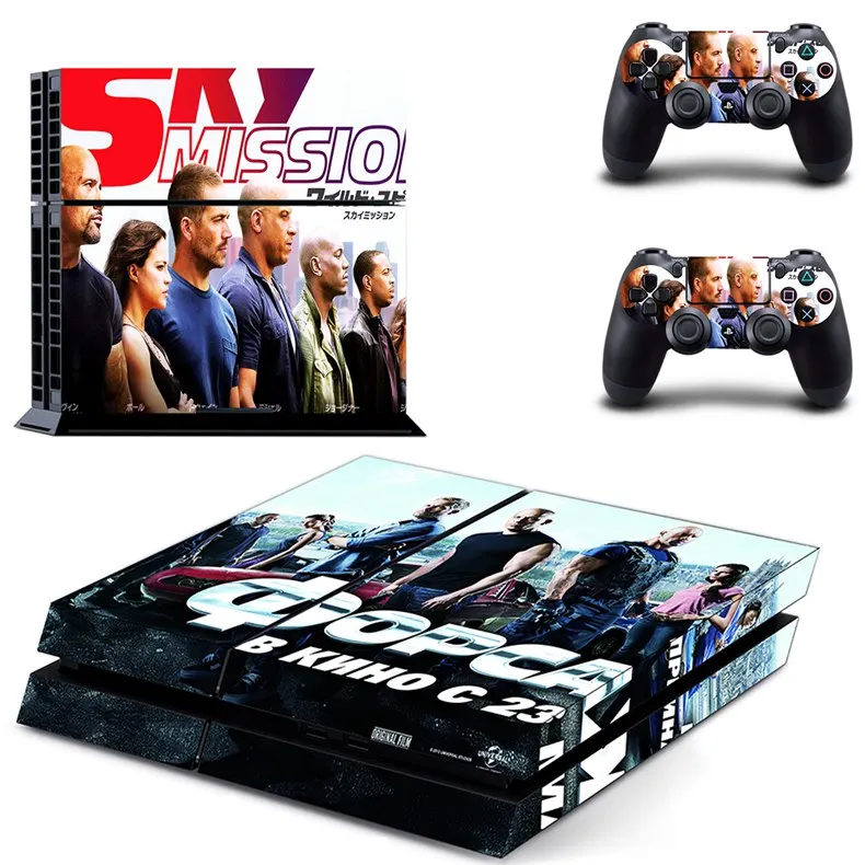 Форсаж 7 играть Station4 наклейка для ps4 наклейки для sony наклейка для ps4 наклейки консоли и 2 контроллера Скины ps4 винил pegatinas