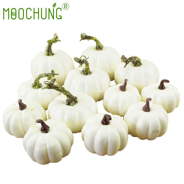 aliexpress com buy mini artificial white pumpkin decor fake