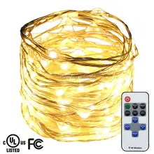 6 м 120 светодиодный s серебристый провод теплый белый светодиодный гирлянда садовые Звездные огни Рождественские сказочные огни с пультом дистанционного управления+ UL адаптер ce