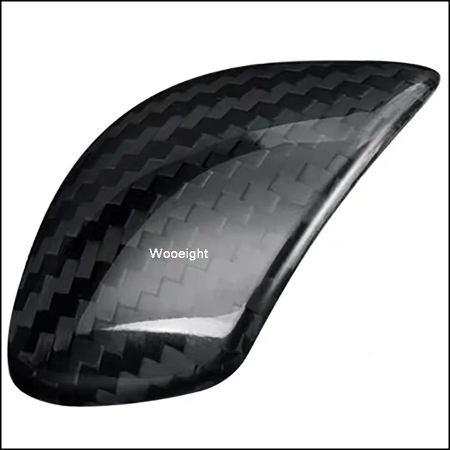 Wooeight 2Pcs Car Styling Carbon Fiber Gear Shift Knob Gear Head Sticker Cover For VW Golf 7 GTI MK7 2013+ (1)