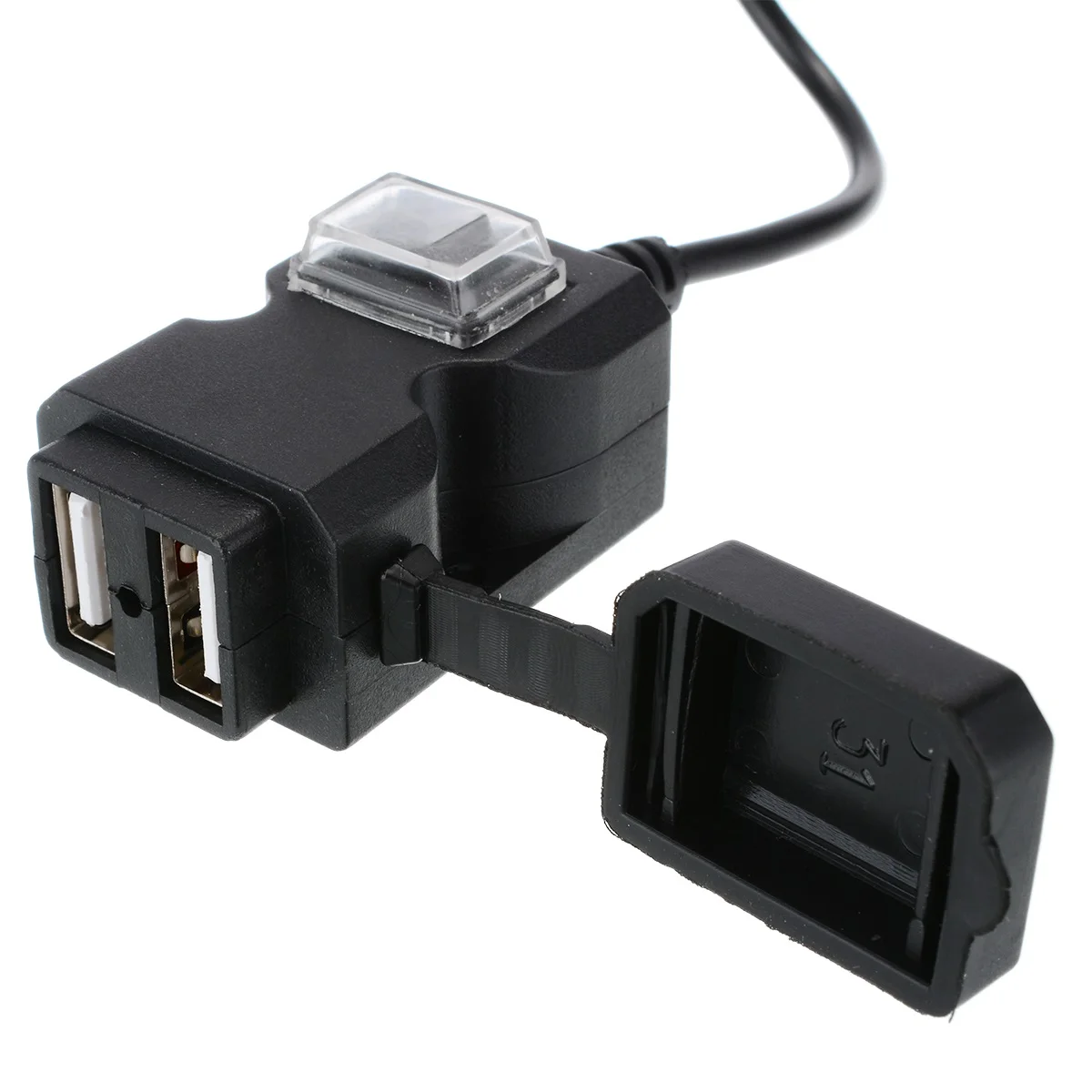 Водонепроницаемый двойной USB 9-24V зарядное устройство для мотоцикла с переключателем крепления высокое качество адаптер питания Зарядка стандартные аксессуары