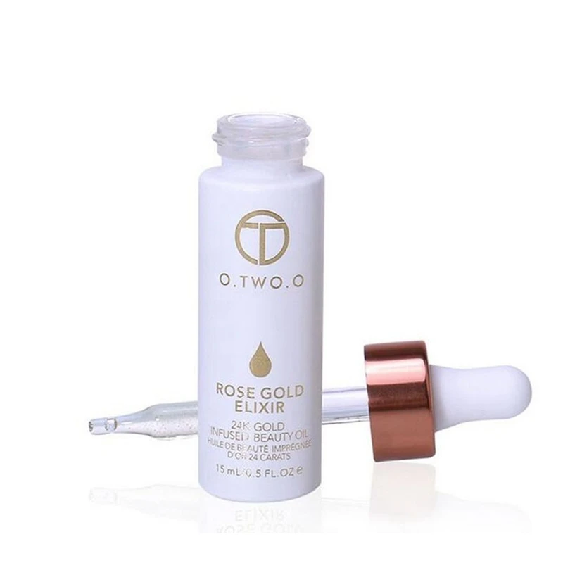 24k Rose Gold Elixir Skin Make Up Oil Primer For Face Liquid Foundation Makeup lip Eye Facial Filler Moisturizing Pore Invisible