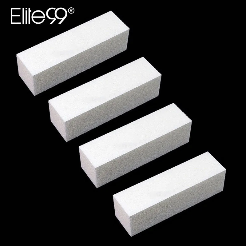 

Elite99 4 pieces/lot Buffer Block Sanding Sponge Nail File for UV Gel Nail Polish DIY Nail Art Pedicure White Nail Buffers File