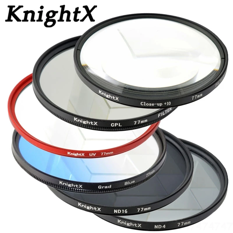 

KnightX UV CPL ND 2 4 8 16 Circular Polarizer Camera filter for Canon Nikon Sony DSLR Camera lens 52mm/55/58/62/67/72/77mm D5200