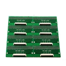 Free shipping 10pc FFC FPC 50PIN transfer board with connector FFC to DIP 2.54 TFT LCD panel 1mm 0.5mm pitch with 0.5mm soldered
