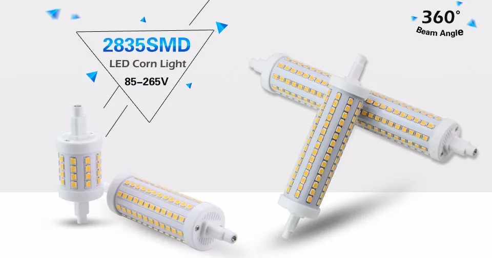 Затемнения R7S 4 Вт 8 Вт 12 Вт 15 Вт 360 градусов Светодиодная лампа заменить галогенные Светодиодная лампа AC85-265V лампа Светодиодная Высокий