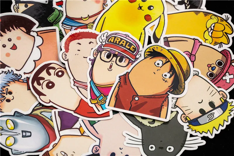 Cute Anime Sticker Funny Cartoon Figure Decal Sticker For Children DIY Luggage Laptop Motorcycle Skateboard Guitar Sticker (7)