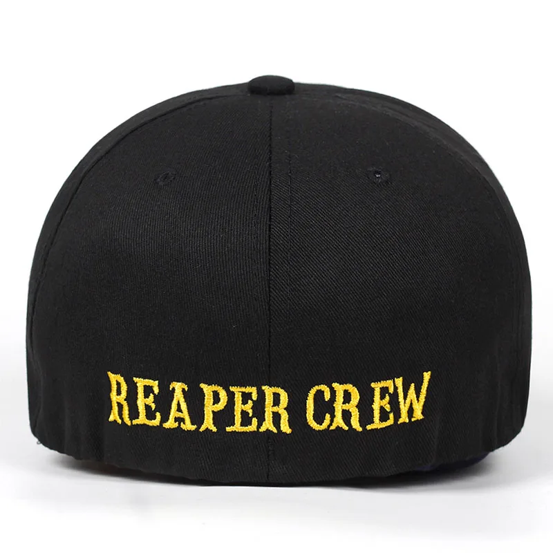 Высококачественные хлопковые головные уборы для мужчин и женщин Snapback SOA Sons of Anarchy for Reaper, бейсбольная Кепка с вышивкой для папы - Цвет: Цвет: желтый