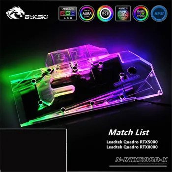 

Bykski Full Coverage GPU Water Block For Leadtek Quadro RTX5000/8000 Graphics Card MOBO AURA SYNC N-RTX5000-X