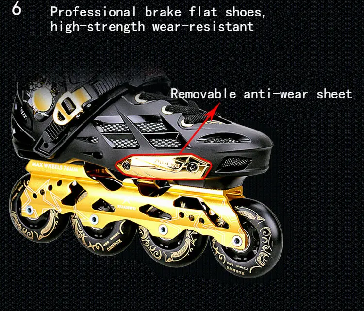 Высокое качество! XW новые Взрослые Профессиональные роликовые коньки с колесами в ряд обувь для роликов, скейтборда унисекс прочный слалом/торможение/Хоккей Patines Rollerbla