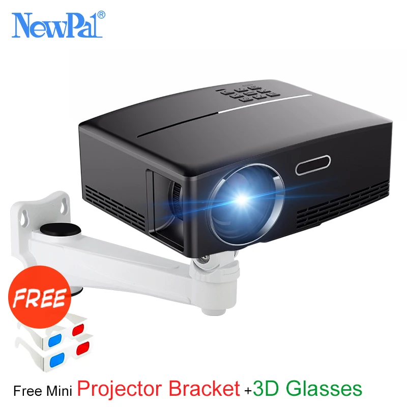 Newpal 1800 Lumens 4K font b Projector b font Android 6 0 LED WiFi Video Proyector