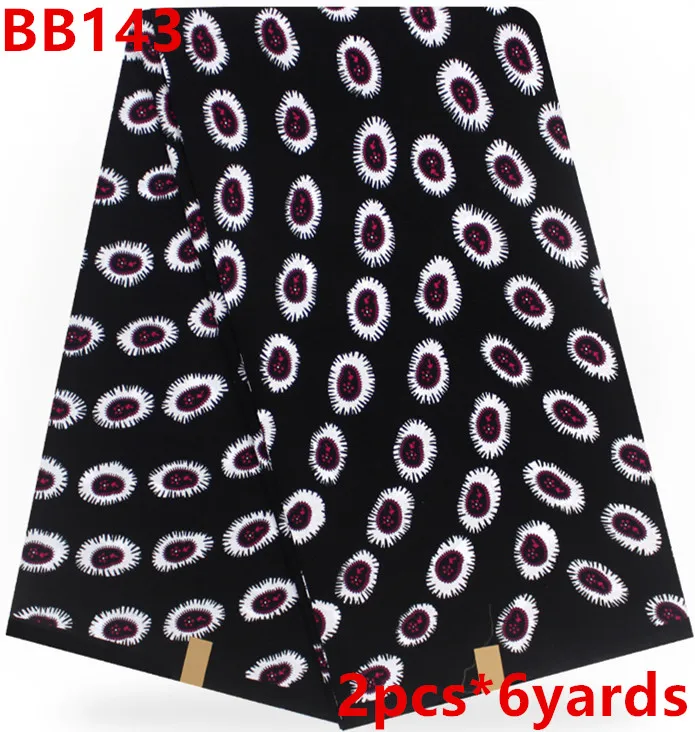Популярная голландская Высококачественная африканская ткань для печати 12 ярдов хлопчатобумажная ткань BB143
