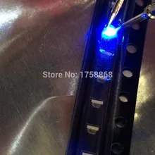 100 шт./лот 0603 сторона синий, чип led, супер яркий, сторона синего 0603470-нм, 3 в 20 мА светильник-излучающие Диоды(светодиоды