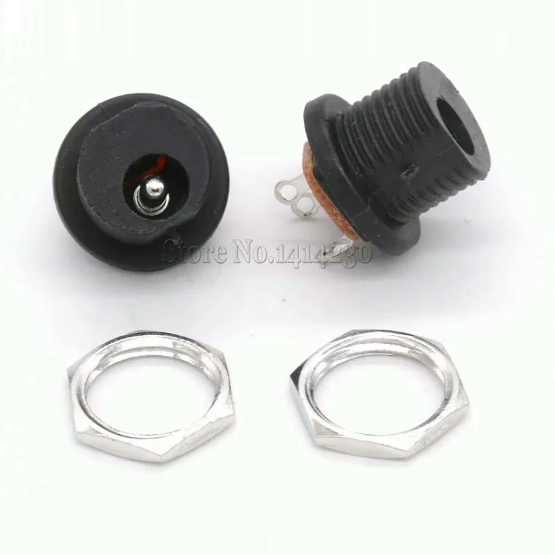 

10Pcs DC Power Socket DC-021 with screws Opening 11mm 5.5*2.5 mm