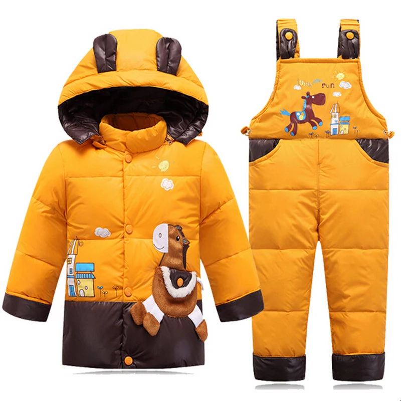 Children's Winter Down Jackets For Girls Boys Snowsuit Overalls Kids