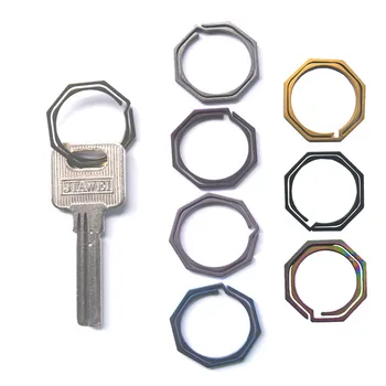 

3pcs Titanium Key Ring TC4 Ti Key Hook Outdoor Survival Kit Buckle Keychain EDC Gear Multi Tool Key Ring Pocket Gadget