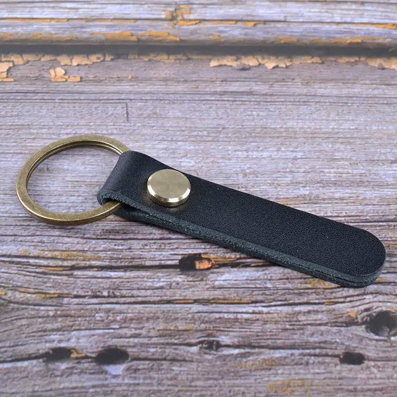 Leather Soft Motorcycle Keyring Accessories Keychian Vintage Cowhide