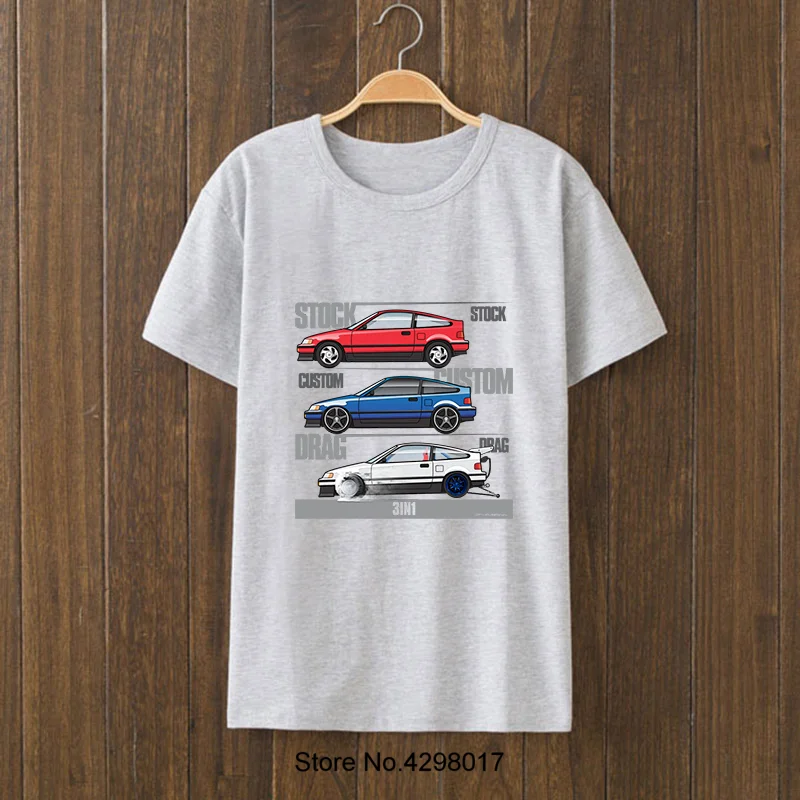 Funny Casual 3in1 CRX coche camiseta floja 2018 de los hombres cómodos Kawaii O cuello camiseta calidad superior Funny Casual 3in1 CRX coche camiseta floja 2018 de los hombres cómodos Kawaii O cuello camiseta calidad superior