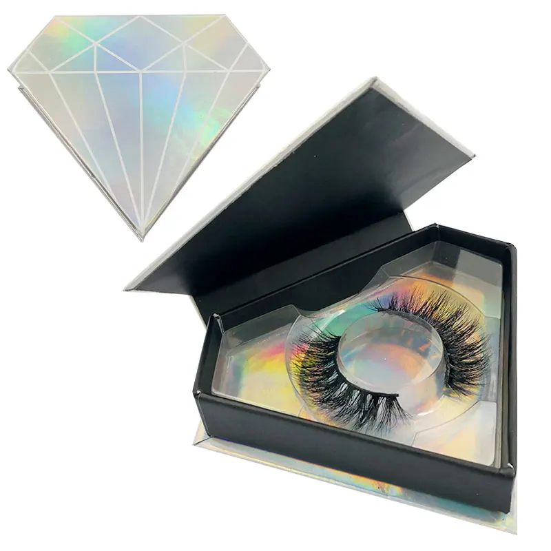 Iflovedekd 3D stereo multilayer mink hair false eyelashes custom package with private label Natural Mink Eyelash 3