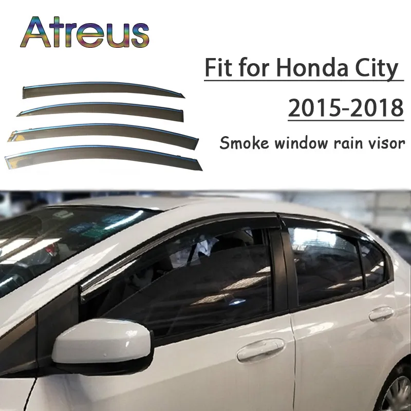 Atreus 1 комплект ABS для 2018 2017 2016 2015 2014-2009 Honda City аксессуары Автомобильные дефлекторы