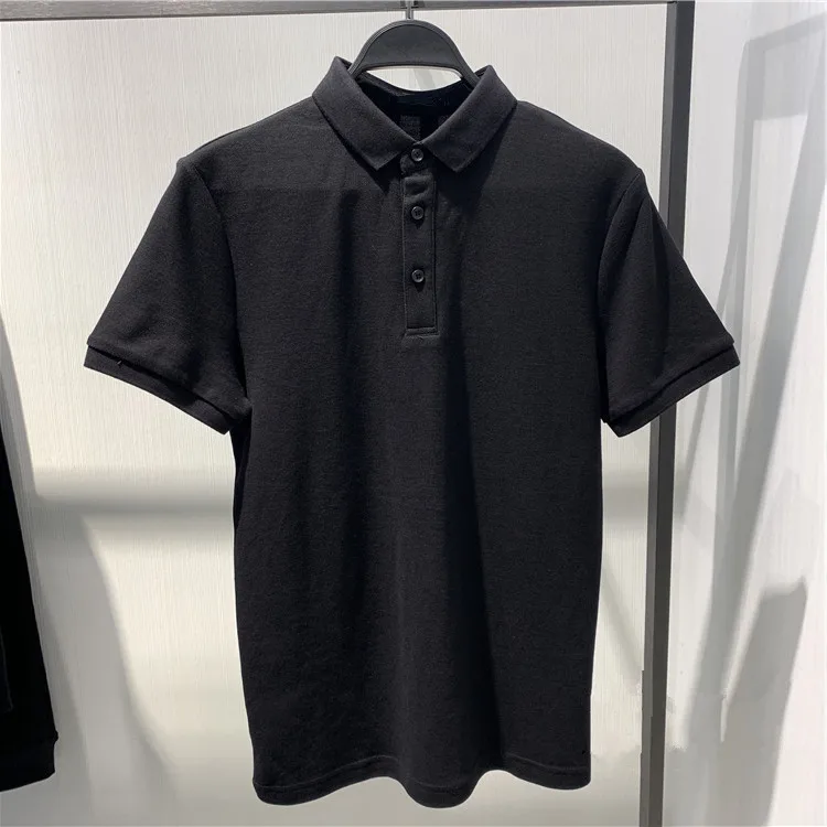 Polo Itlay Mens Clothing Polo shirt Shirt Men Cotton Blend Short Sleeve Casual Breathable Summer Breathable Solid Men Polo Shirt