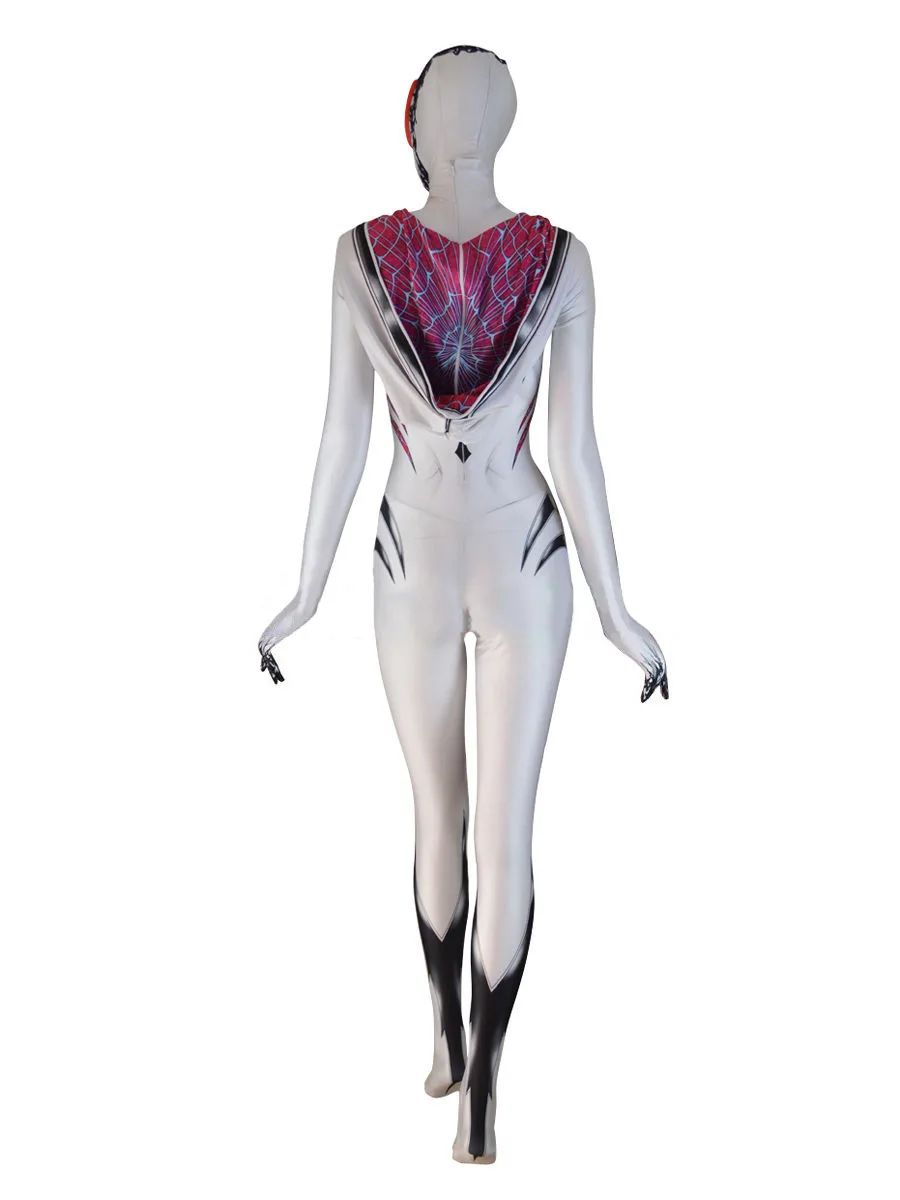 3D принт анти-гвеном костюм из лайкры анти-Гвен Стейси Косплей Костюм симбиот-спидергвен анти-Веном паук Гвен костюм