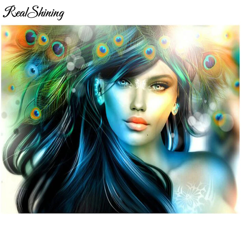 

Peacock Feather Fairy Elf Diamond Painting Full Square/round Mosaic Rhinestones of Pictures 5d diy Diamond Embroidery FS5608