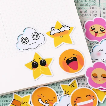 

40pcs Creative Cute Self-made Petal expression Scrapbooking Stickers /Decorative Sticker /DIY Craft Photo Albums kawaii