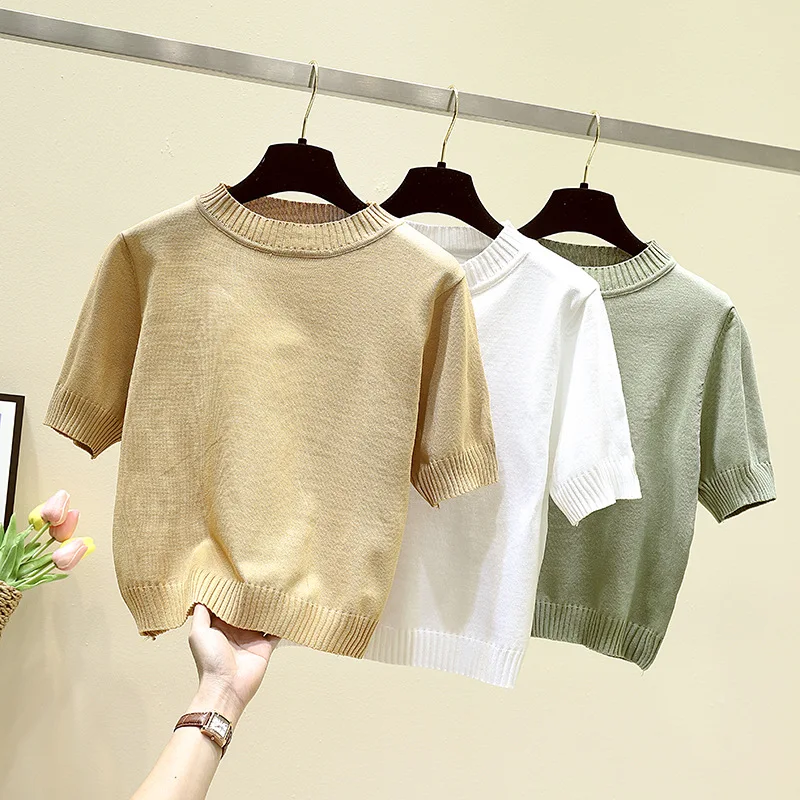 

New Winter Women Warm Short Weave Loose Cut Sweater Simple OL Ladies Tops Sweater Clothes