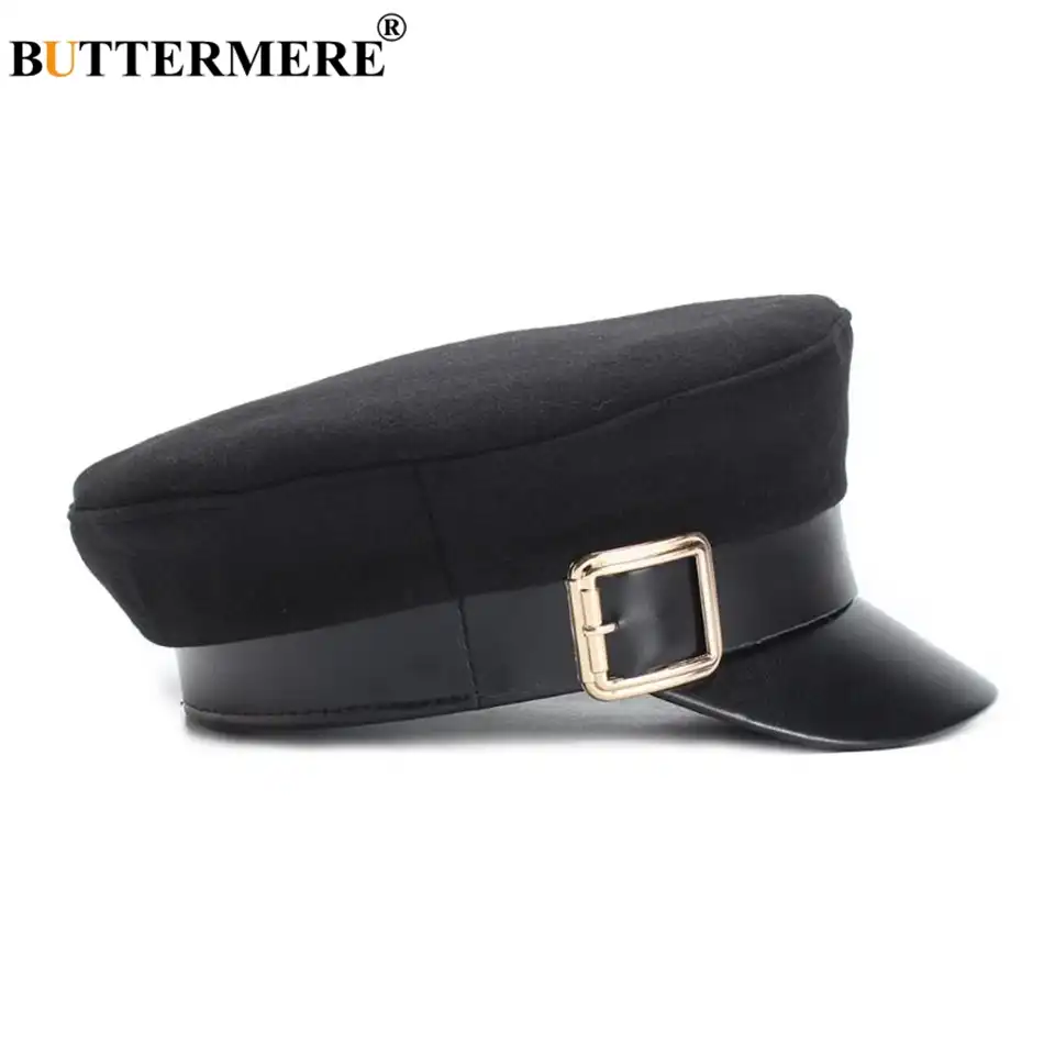 womens black baker boy hat