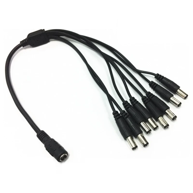DC 2.1 1 to 8 Splitter Adapter Cable Power Lead Pigtail 1 Female to 8 Male DC Plug for CCTV Security Camera LCC77 DC 2.1 1 to 8 Splitter Adapter Cable Power Lead Pigtail 1 Female to 8 Male DC Plug for CCTV Security Camera LCC77