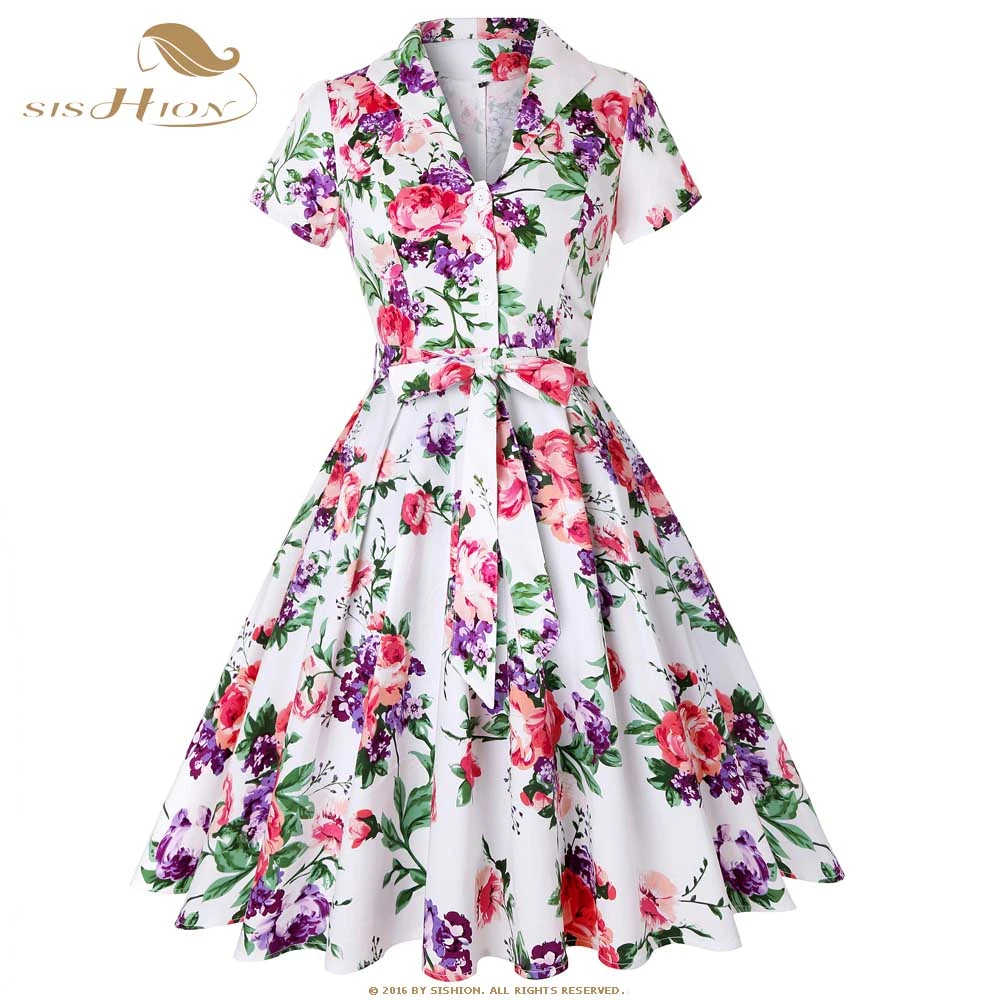 1950s floral dress