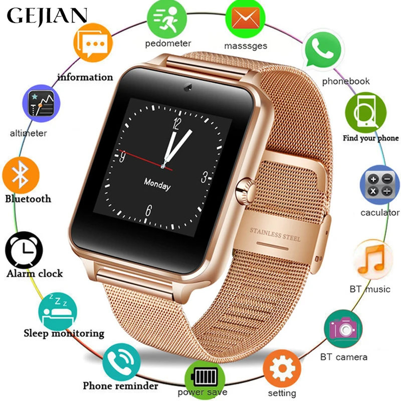 GEJIAN Smart Watch GT08 Plus Metal Wristband Bluetooth Smart Watch