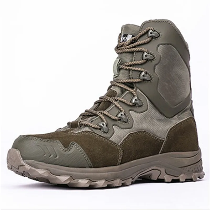 

Camuflaje Men's military Boots quality Special Force Tactical Desert Combat Ankle Boats Army Work Shoes Leather Snow Boots