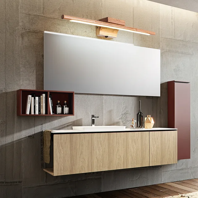 $US $78.24  60cm Luxurious Led Mirror Light 85-265V Bathroom Wood Wall Lights Fixture Acrylic Dressing Room Mak