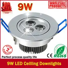 Led Downlights (1pcs/lot) 9w led down light Aluminum material 85-265v celing light For Home Lighting Decoration Free shipping