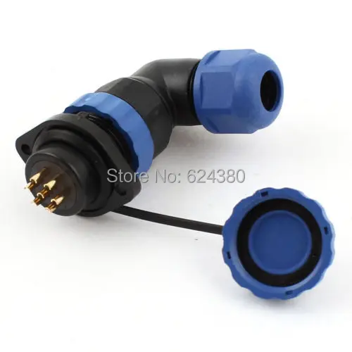 

Right Angle Waterproof Aviation Connector SD20 20mm 7 Pin Plastic Female Male Wire Cable Flange Plug Socket Elbow IP68 Discount
