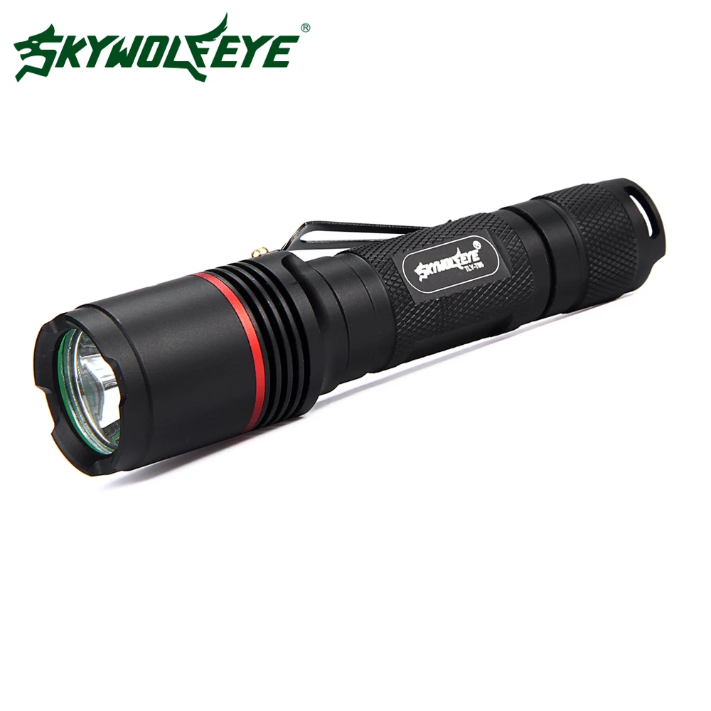 Skywolfeye LED Flashlight 1000Lumen 5 Modes XM L L2 T6 Aluminium Flash light Focus Lamp Torch