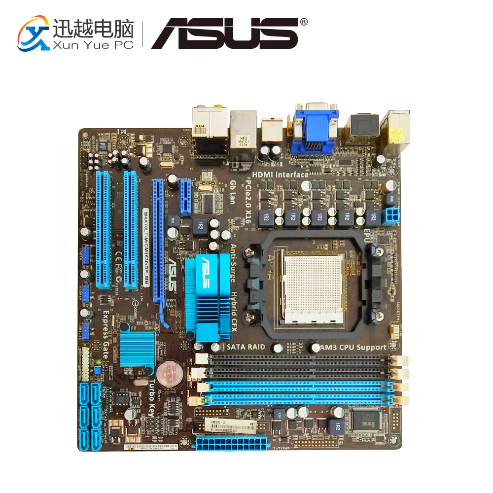

Asus M4A78LT-M DP Desktop Motherboard 78LT M4A78LT-M DP DDR3 8GB SATA2 USB2.0 ATX