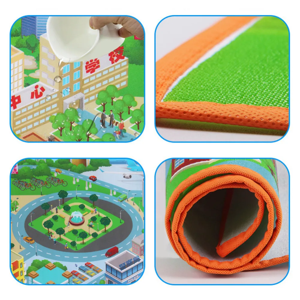 MINOCOOL 120 * 90cm Baby Toys Traffic Map Play Mat Floor Early Education Toddler Crawling Mat Safety Kids Climbing Blanket MINOCOOL 120 * 90cm Baby Toys Traffic Map Play Mat Floor Early Education Toddler Crawling Mat Safety Kids Climbing Blanket