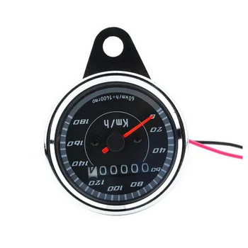 

Motorcycle Speedometer Meter Double Color LED Light Universal Odometer speed meter gauge Miles For Motorcycle hot selling